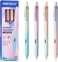 WRITECH Gel Pens Fine Point: 0.5mm Black Ink Retractable 4ct Smooth Writing No by WRITECH