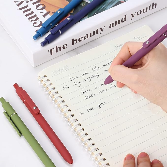 FIOVER High-End Vintage Gel Pens, Smooth Writing Retractable Pens - Image 4