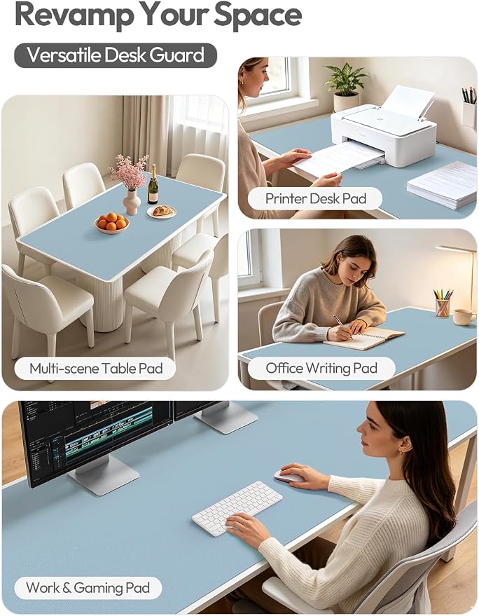YSAGi Leather Desk Protector, Office Mat, Large Mouse Mat, Non-Slip PU Leather - Image 7