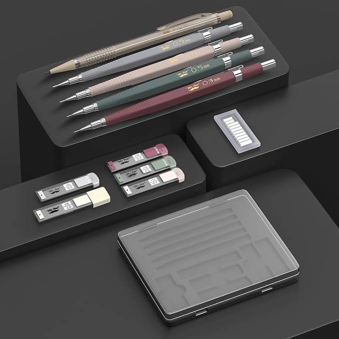 Mr. Pen- Art Mechanical Pencil Set, 5 Sizes | 5 HB Lead Refills & 10 Eraser - Image 3