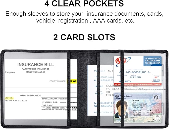 Cacturism Car Registration and Insurance Holder, Vehicle Glove Box Car - Image 3