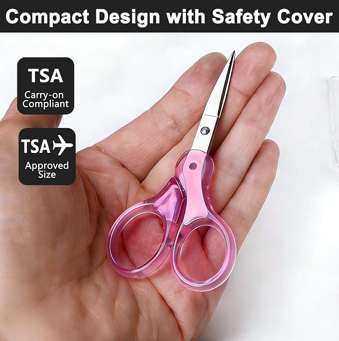 Zicolu 3.5" Small Craft Scissors all Purpose, Straight and Curved Fine Tips - Image 2
