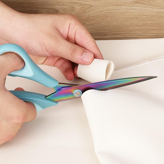 Scissors All Purpose, Sharp Titanium Blades Shears, Rubber Comfort Grip Handle - Image 6