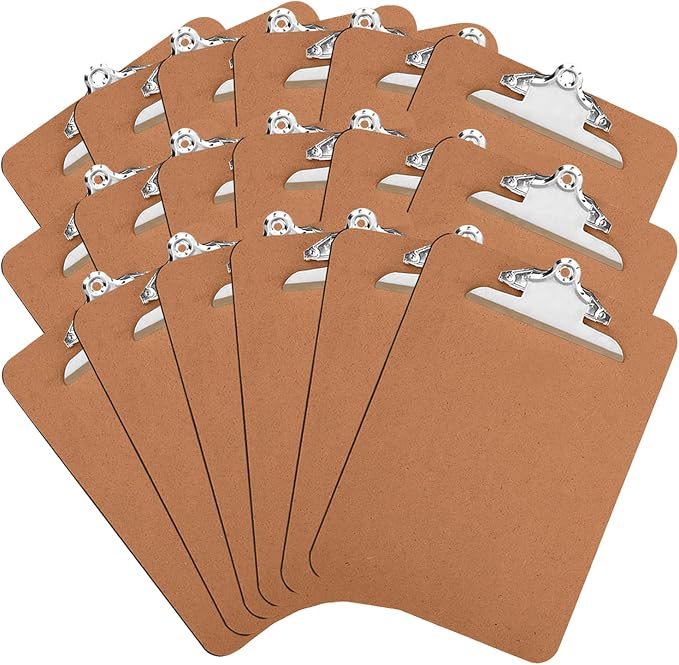 HERKKA 18 Pack Hardboard Office Clipboards by HERKKA