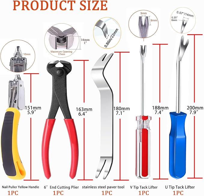 5pcs Upholstery Staple Remover Tool - Image 2