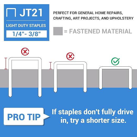 meite JT21 Staples, 3/8 Inch Galvanized Fine Wire Staples - Image 4