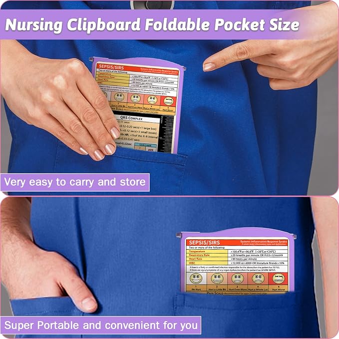 Nursing Clipboard Foldable Clipboard Medical: Nurse Edition Cheat Sheets - Image 2