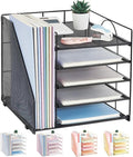LEKETREE Desk Organizers and Accessories, 5-Tier Paper Letter Tray Organizer by Stylishworkspaceeffortlessorganization