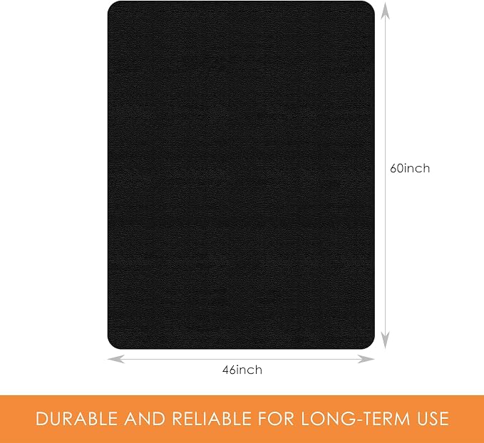 Kuyal Chair mat for Hardwood Floor 46 x 60 inches Rectangle Floor Mats - Image 2