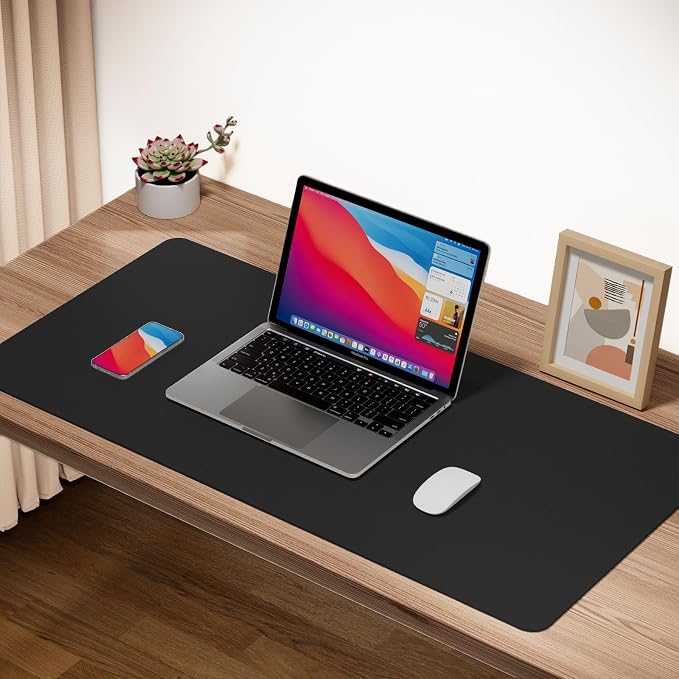 Boutilon Leather Desk Pad Protector, Laptop Desk Pad, Office Mouse Mat - Image 2
