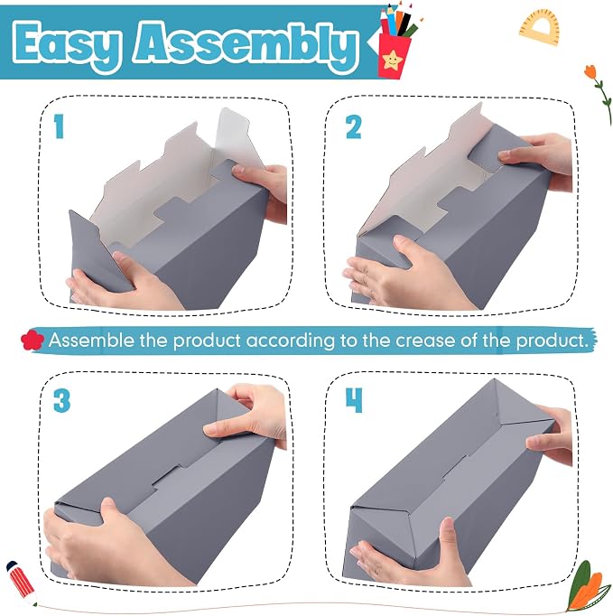 Colarr 24 Pcs Cardboard Magazine Holders 12 Colors Magazine Storage Box - Image 4