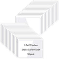 Glenmal 50 Pcs Self Adhesive Index Card Pockets Clear Label Holder Plastic by Glenmal
