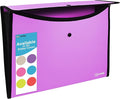 Enday Square Flap Plastic File Holder, A4 Letter Size, Snap Closure by Enday