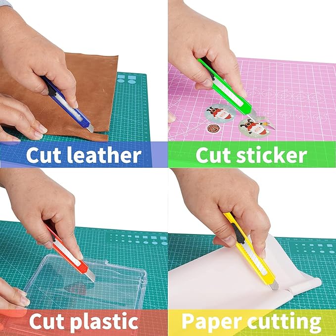DIYSELF Knife 48 Pack Box Cutters Retractable Heavy Duty, Razor Knife - Image 2