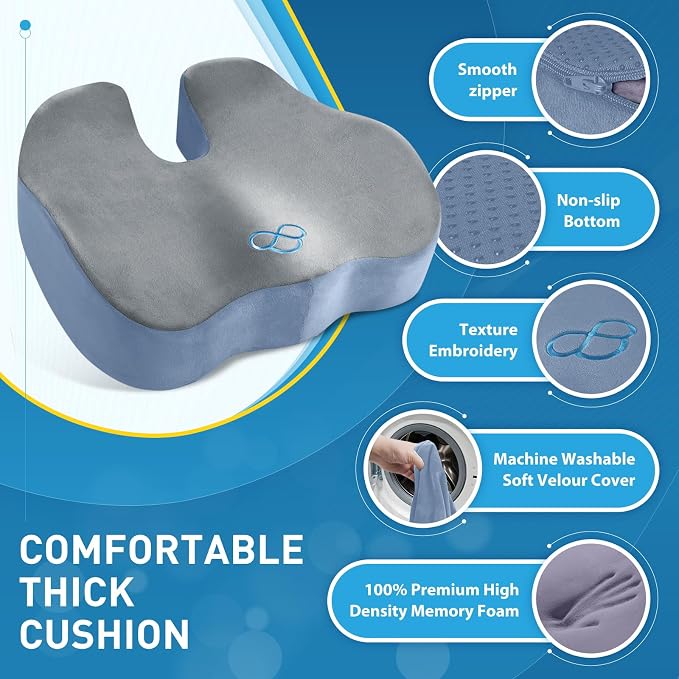 BlissTrends Seat Cushion, Thick Memory Foam Cushions - Image 5