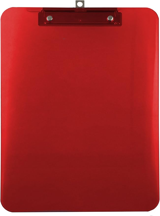 Trade Quest Plastic Clipboard Transparent Color Letter Size Low Profile Clip - Image 4