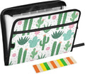 Expanding File Folder Cactus Pattern Accordion File Organizer 13 Pockets by ALAZA