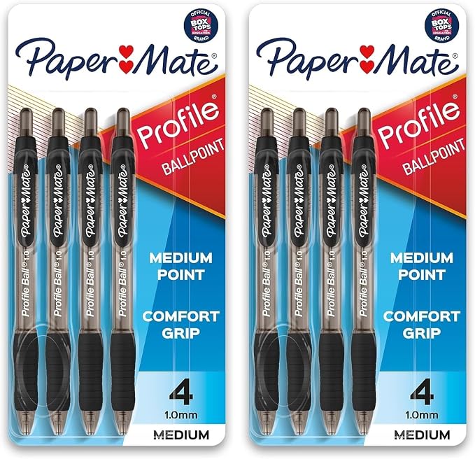 Paper Mate Profile Ballpoint Pen, Retractable, Medium 1 Mm, Translucent Black by Unknown