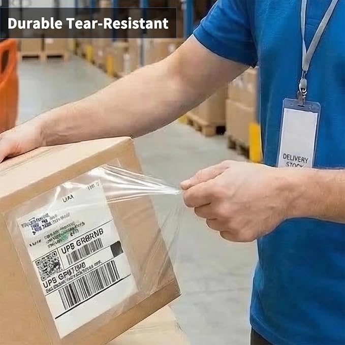 9527 Product 4.5" x 5.5" Clear Adhesive Top Loading Packing List/Shipping Label - Image 5