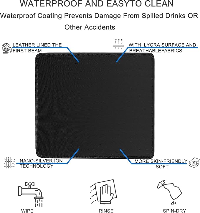 Mouse pad, Gaming Mouse pad Durable Stitched Edge, Premium-Textured Water - Image 3