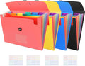 4 Pack 7-Pocket Expanding File, Plastic Expandable File Folder by CASAON