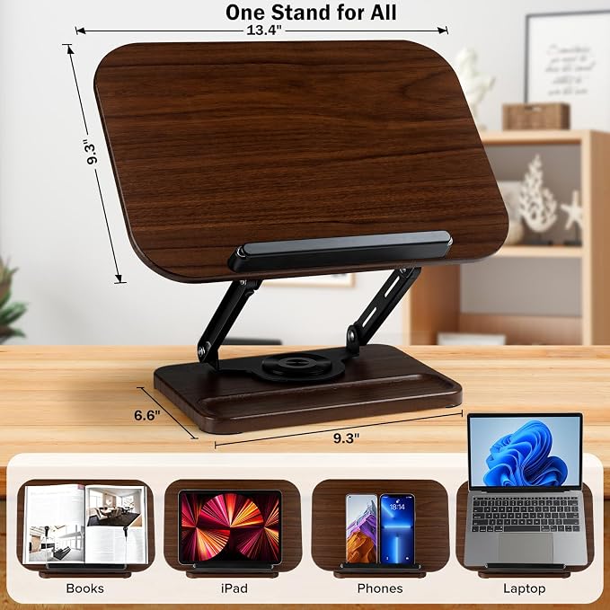 Book Stand with Light & Storage, Book Holders - Image 4