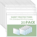 Sinload 20 Pcs Heavy Duty Sheet Protector 8.5 x 11 Inch Job Ticket Holder by Sinload