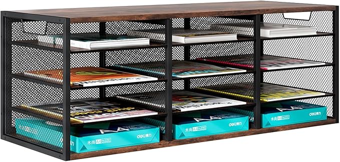 Mail Sorter Adjustable Holder, Countertop Literature Organizer, Student Mailbox by PAG-Mass