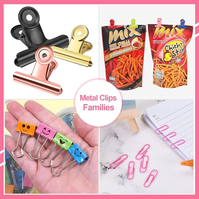 120 PCS Metal Hinge Clips Colored Spring Clip, Large Bulldog Clips 3.5+3+2+1.5 - Image 7