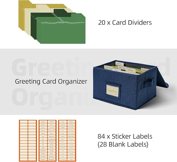Vienrose Greeting Card Organizer Storage Box - Image 3