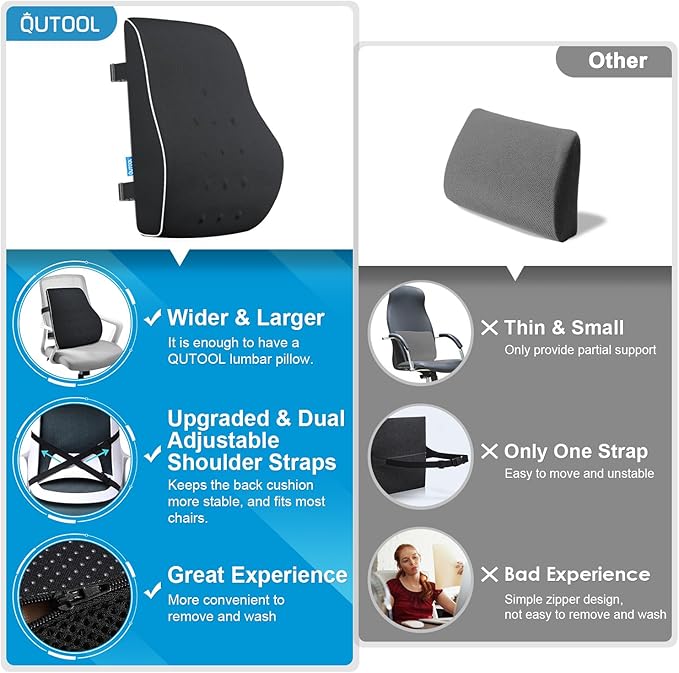 Lumbar Support Pillow for Office Chair, Office Home Essentials, Gifts for Mom - Image 4