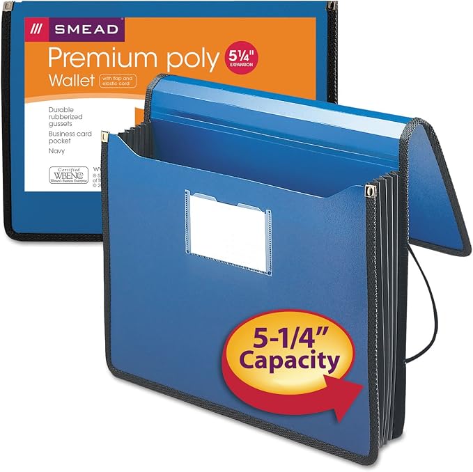 Smead Poly Wallet, Accordion File Organizer - Image 2