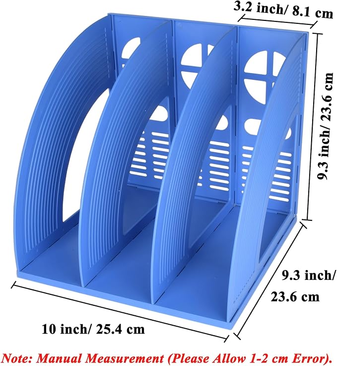 SAYEEC Magazine File Holder Desk Binder Holder Plastic File Sorter Folder - Image 2