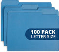 File Folder, 1/3 Cut Tab, Letter Size, 100 Per Box by BlueSummitSupplies