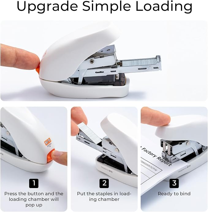 M&G Mini Stapler with Staples, Small White Effortless Stapler Set, 20 Sheet - Image 5