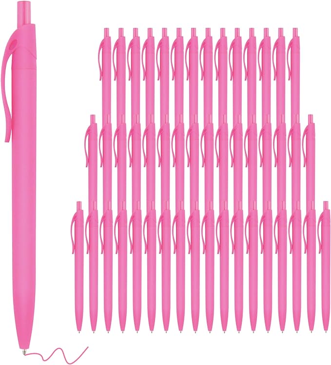 deegtran Pens Bulk, 50 Pack No Bleed Click Pens, Wholesale Retractable by DEEGTRANPENS