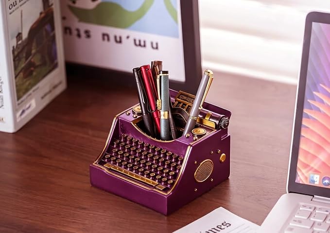Retro Typewriter Pen Holder Desk Organizers - Image 6