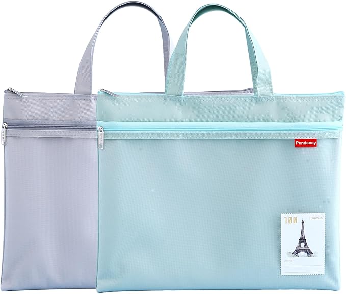 Pendancy Mesh Zipper Pouch 11x13.7 in, A4 Size Foldable Document Storage by Pendancy