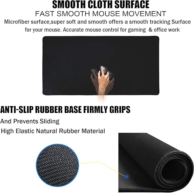 Gaming Mouse Pad, Large Mouse Pads Waterproof Extra Large Big Mouse Pad - Image 3