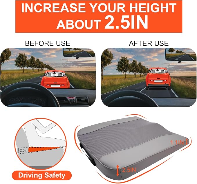 Lofty Aim Car Seat Cushion, Comfort Memory Foam Car Cushions - Image 3