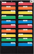 Essex Wares - 20 Pocket File Pocket Chart, and More - Wall Folder Organizer - by EssexWares