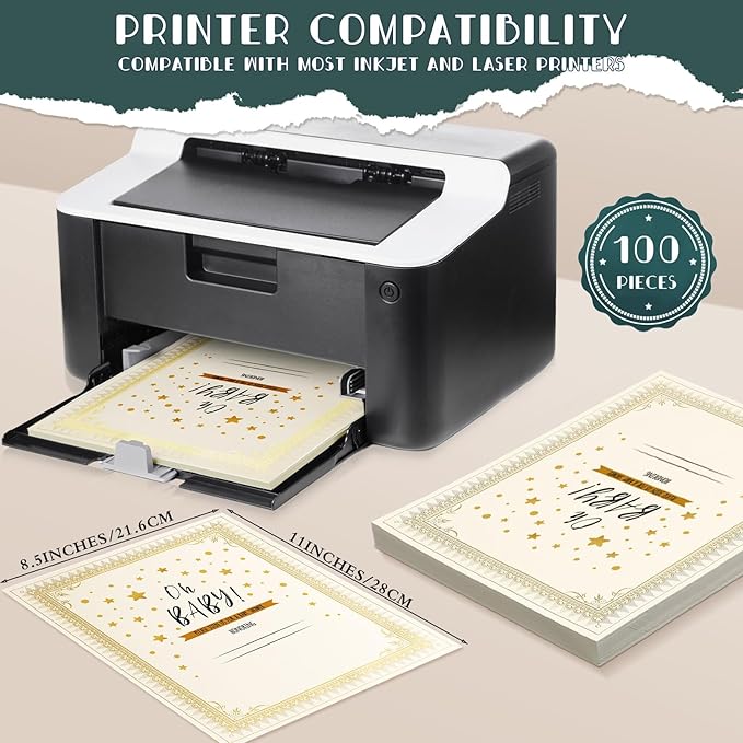 Fainne 100 Sets Certificate Paper Kit Single Sided Awards Holder - Image 4