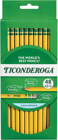 Ticonderoga Wood-Cased Pencils, Unsharpened, 2 HB Soft by Ticonderoga
