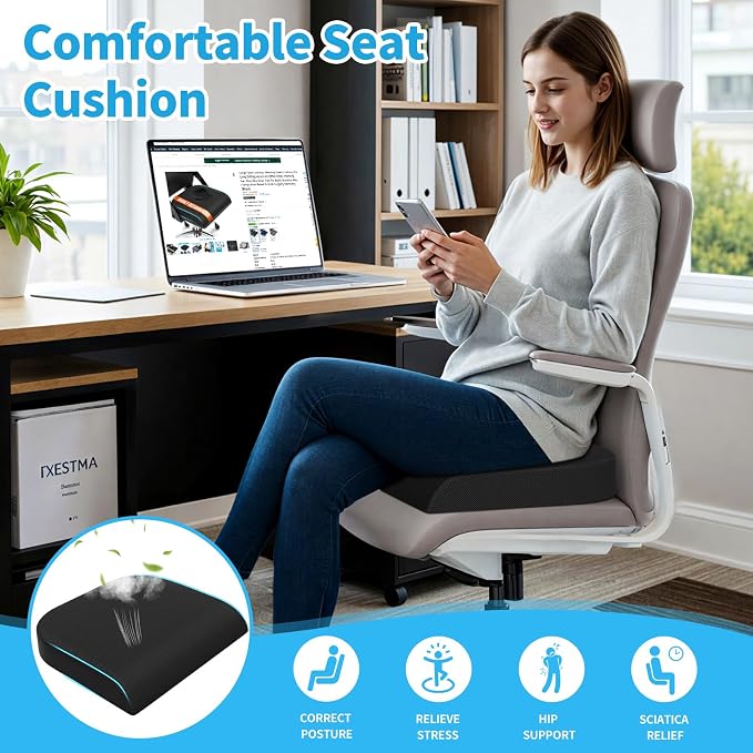TranquilRelax XLarge Seat Cushion，Soft Foam Cushion - Image 7