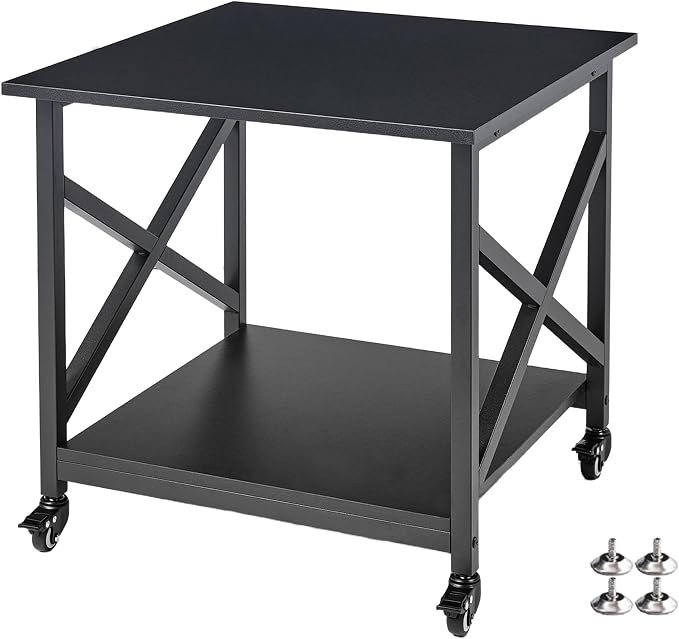Fannova 2 Tier Large Printer Stand, 23.6 x 23.6 x 22.6 Inches Square Printer by Fannova