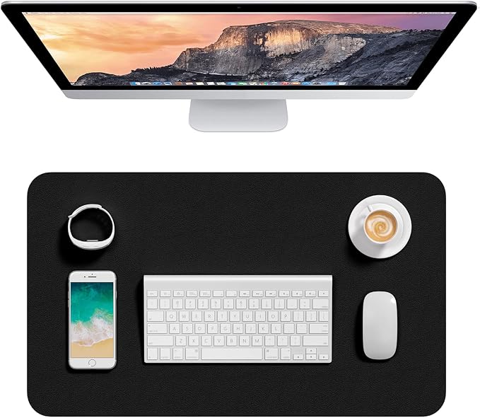 Hsurbtra Desk Pad, 23.6" x 13.8" PU Leather Desk Mat, M Extended Mouse Pad by Hsurbtra