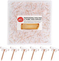 Push Pins 200-count Flat Rosegold Thumb Tacks Steel Point and Plastic Head by Yalis