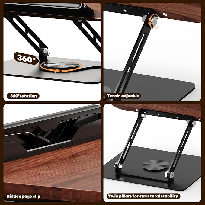 Abiglifty Book Stand for Reading, Adjustable Book Holder - Image 6
