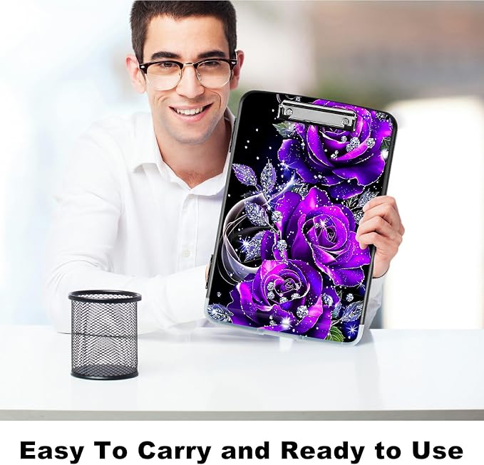 Purple Rose 01 A4 Clipboard - Image 6