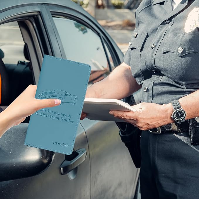 TILDOSAC Car Registration & Insurance Card Holder Leather Auto Glove Box - Image 7